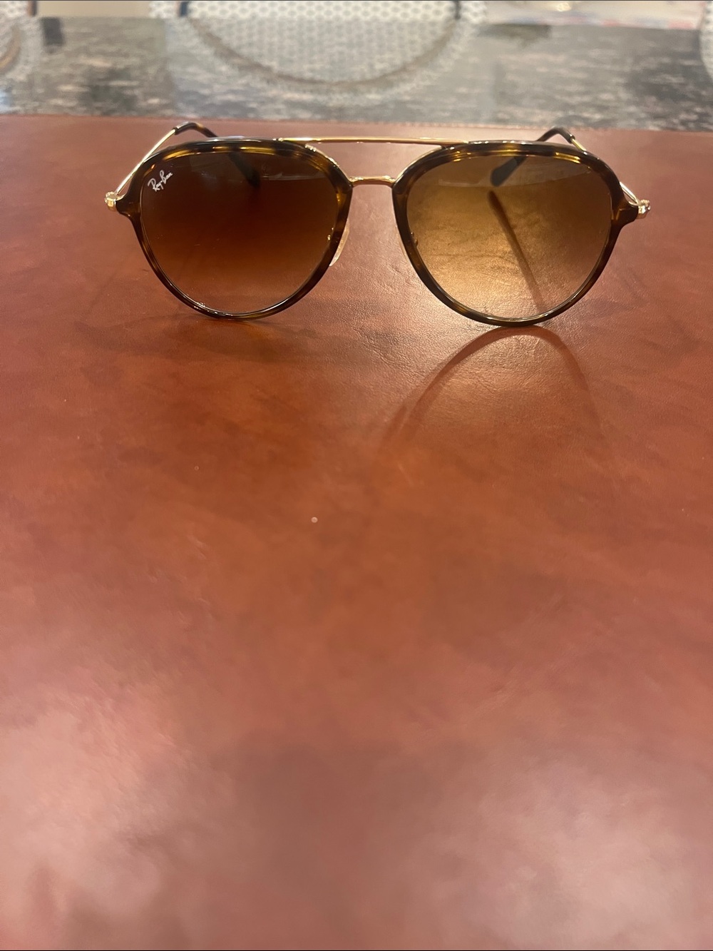 Ray-Ban Men's Tortoiseshell  Sunglasses with Brown Gradient Lenses RB 4298